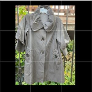 Azel Hazel Cotton Short Sleeved Trench Coat